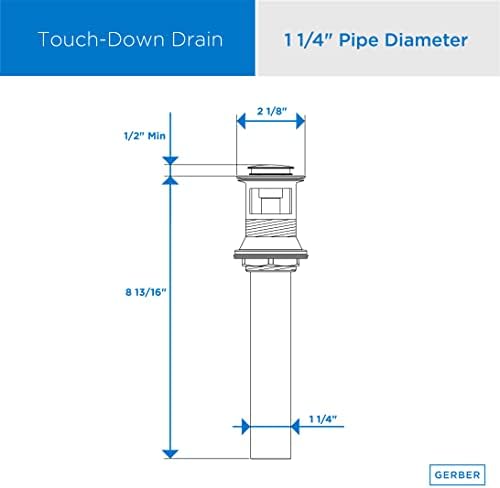 Gerber Plumbing Touch-Down Drain Assembly - Image 3