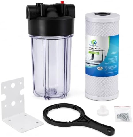 CFS Big Blue Filter Housing Kit, 10 x 4.5 in, 1 in NPT, Carbon Block by CompleteFiltrationServices