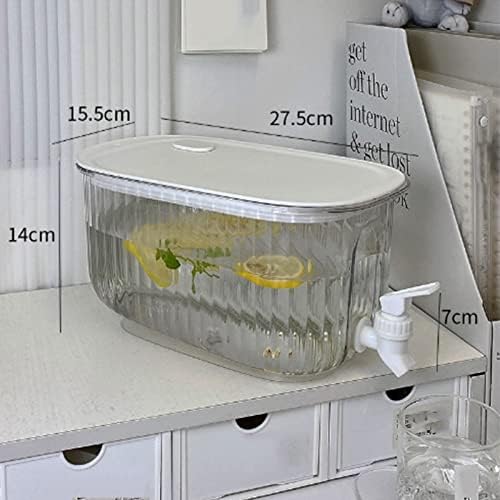 3.5L/0.92Gal Drink Dispenser for Fridge, PET Material Water Dispenser for Fridge, Fridge Water Dispenser Suitable for Family Kitchen Parties and Other Occasions 27.5 * 14cm (Not Glass) - Image 2