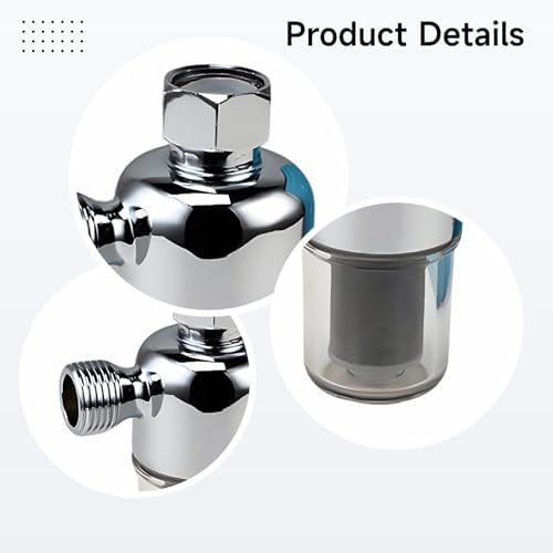 Water Filter For Washing Machine, Activity Copper Head Water Heater Pre-Filter, G1/2 Threaded 40-Micrometer Sediment Filter With 304 Stainless Steel Mesh, Clear Housing, Extends Appliance Life - Image 4