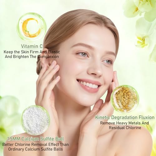 Vitamin C Larger Premium Metal Shower Filter, 304 stainless steel material, Clean Soft Water, Remove 99% Chlorine, Improve Your Skin, Easy to Install, KMF00D (Citrus) - Image 3