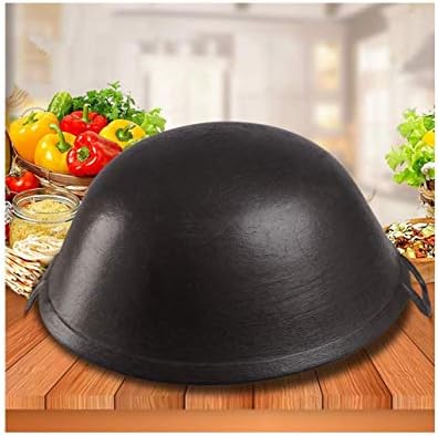 hand-made non-stick coated iron pan hard anodized cast iron material suitable for all stove tops cast iron pan/frying pan 34 cm (Color : B Size : 34cm) - Image 2