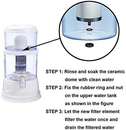 Huining Ceramic Dome Filter, Replacement for Water Pre-Filtration Unit, 0.15 to 0.5 Micron, Household Water Bucket Filtration System (4pcs) - Image 3