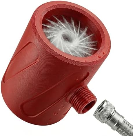 Lil' Bro 360 Ring Shower Wand - The Ultimate Undercarriage Power Washer for Men & Pets - 360 Inward Vortex Hygiene Wand - Fits Standard Shower Hoses (Red-Small) by Unknown