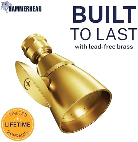HammerHead Metal High Pressure Shower Heads 2 Inch Flow Boosting Showerhead - Image 2
