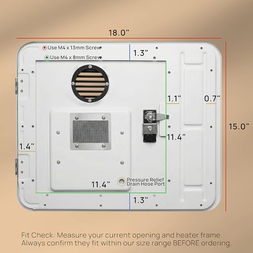 TURBRO 15 x 18 in RV Water Heater Door Kit, for 6-Gallon - Image 3
