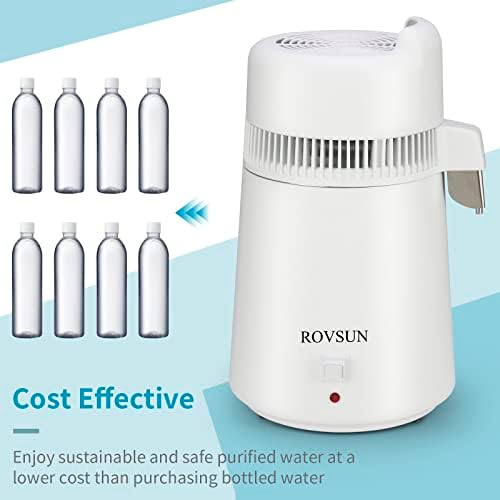ROVSUN【Upgraded】 1.6 Gallon/6L Countertop Water Distiller with Flame-Retardant Material & BPA-Free Container, Home Distilled Water Machine Maker Distilling Water Purifier, Stainless Steel Interior - Image 3