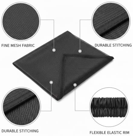 Black Polyester Mesh Rain Barrel Cover, Debris Filter Screen for Open-Top Water Containers up to 39.4 Inches, 1 Pack - Image 6