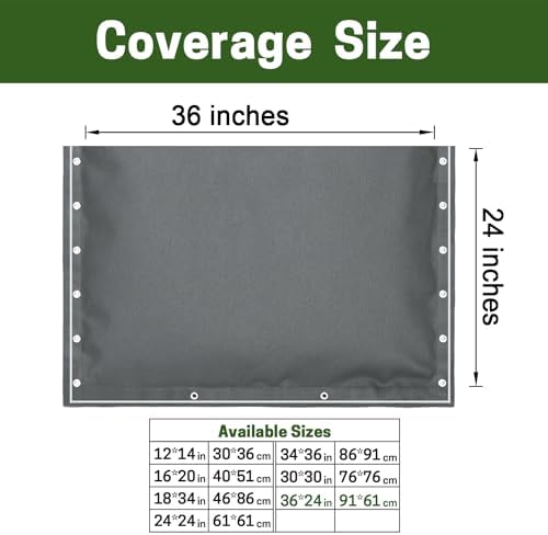 Insulated Backflow Preventer Cover - Outdoor Pipe Insulation for Winter Freeze Protection, Irrigation Pipe, Sprinkler Valve, Winter Water Well Pump Covers, 36×24 inch - Image 2