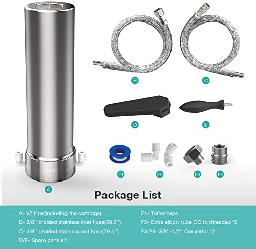 SimPure V7 Under Sink Water Filter System, Stainless Steel - Image 6