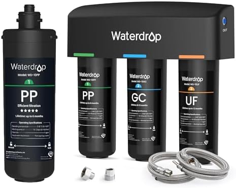 Waterdrop TSA-UF and 10PP Under Sink Water Filter, Replacement for Waterdrop TSA & TSB &TSB-CM 3-Stage Under Sink Water Filter System, Bundle by Waterdrop