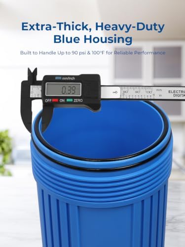 10" x 4.5" Whole House Water Filter Housing with Bottom Drain Valve - Image 6