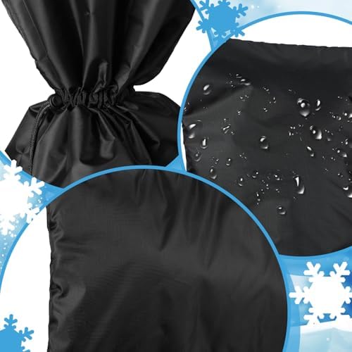 Zonon 3 Pcs Outdoor Faucet Cover Insulated Winter Freeze,Black,35" X 15" - Image 6