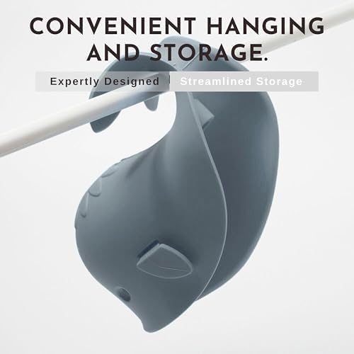 Bath Spout Cover for Bathtub,Baby Shower Protector Cover A Fun Way to Protects Baby from Bumping Head During Bathing Time Cute Soft Whale Design Making for Enjoyable Safe Baths (Grey) - Image 3