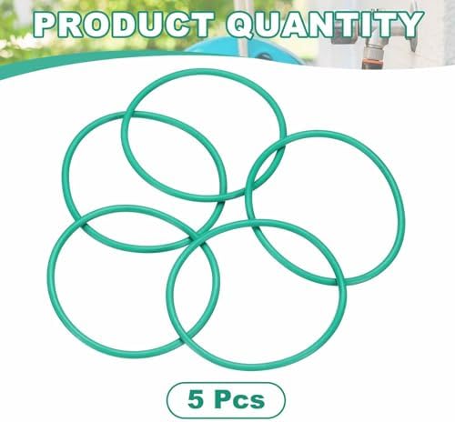 HARFINGTON 5 Pcs Fluorine Rubber O-Rings 51mm OD 46.2mm ID 2.4mm Width Round Sealing O Ring Seal Gasket for Industrial Engines Plumbing Faucet Hose Automotive - Image 3