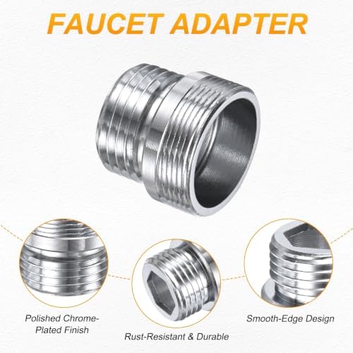 M METERXITY 1-Pack Faucet Adapter, M24 Male to G1/2 Male, for Kitchen - Image 2