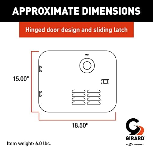 Girard Products Llc RV Water Heater Door Installation Kit - 6-Gallon, Black - Image 2
