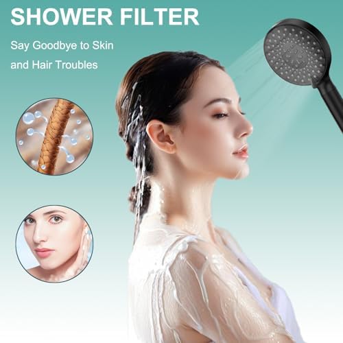 Shower Filter Cartridge Replacement Compatible with SR SUN RISE Handheld Shower Head, Multi-Stage Filtration Water Filter for Hard Water, Chlorine & Impurity Removal for Skin & Hair Care (4 Pack) - Image 2