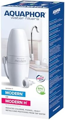AQUAPHOR Modern Table Patented Aqualen Technology. Filters Heavy Metals, pesticides and Taste-impaired substances Such as Chlorine, and Reduces Water Hardness, White, 1 - Image 2