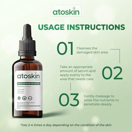 Atoskin Serum– Soothing & Hydrating Care for Sensitive, Dry, and Eczema-Prone Skin – with Biosaccharide Gum-1 & RicoBio JA7 (1.7 oz) - Image 6