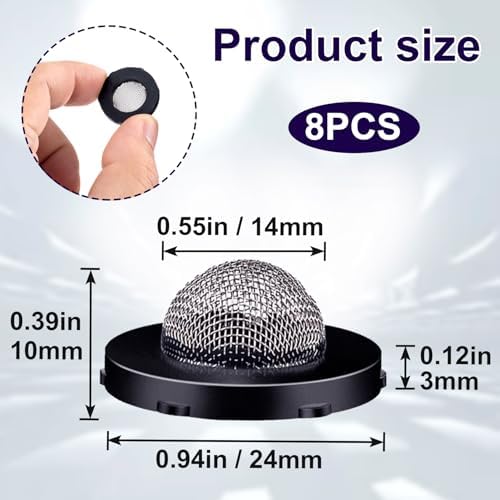 8PCS Hose Water Filter Washers, Inlet Hose Washer with Screen - Image 2