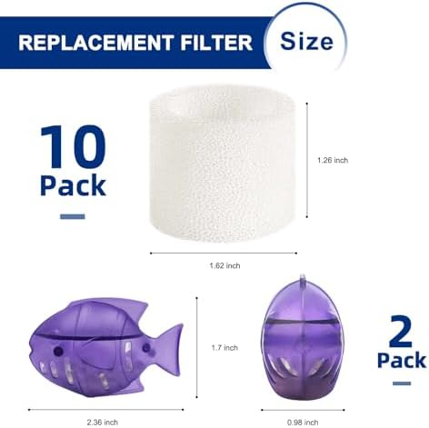 Top-Fill Humidifier Replacement Filter for Levoit Dual150 Dual200S Classic160 Classic300(S) LV600S LV600HH OasisMist450S - Image 4