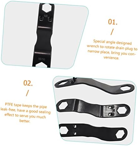 Rv Water Heater 15/16 7/8 Inch Drain Plug Kit with Angled Wrench - Image 2