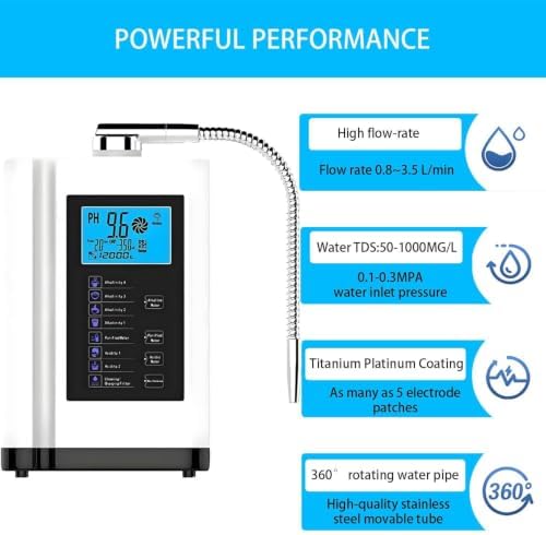 Water Ionizer & Purifier with 7 Settings, 600mV ORP, Auto-Cleaning - Image 3