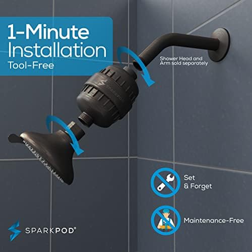 SparkPod 23-Stage Shower Head Filter for Showerheads, Oil-Rubbed Bronze - Image 4