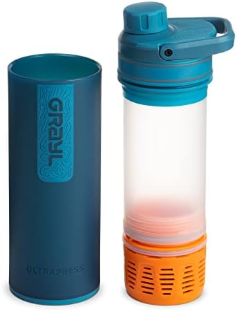 GRAYL UltraPress 16.9 oz Water Purifier & Filter Bottle, Forest Blue - Image 2