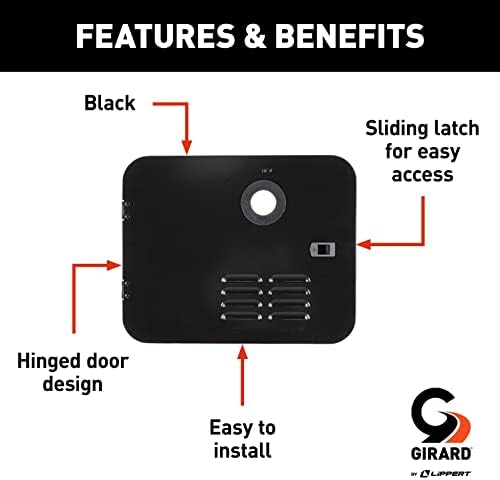 Girard Products Llc RV Water Heater Door Installation Kit - 6-Gallon, Black - Image 3