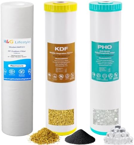 H&G Lifestyles Whole House Water Filter Cartridge 4.5 x 20 KDF Water Filter by HGLifestyles
