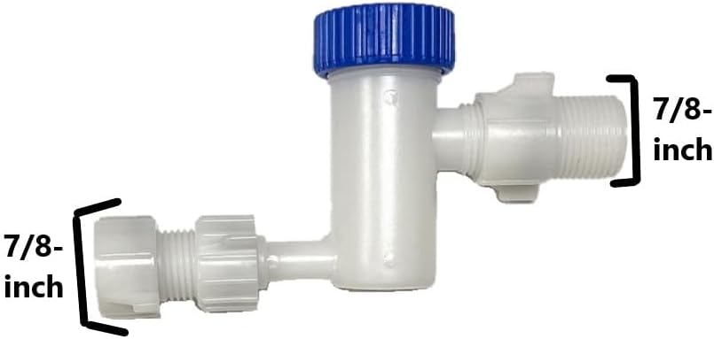 Barrel Filter with 1/2 inch & 7/8 inch Female Inlet with 1/2 inch & 7/8 inch Male Outlet - Heavy Duty Filtration and Screen for Hard Water - Image 3