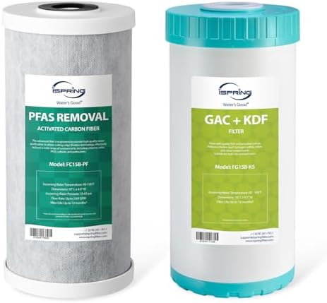 iSpring F2WGB21BPFKS 2-Stage Whole House Water Filter Set for WGB21B-PFKS by iSpring