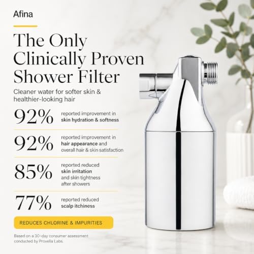 Afina Chrome High Pressure Revitalizing Shower Filter - Filter Out Chlorine - Image 2