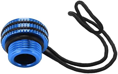Diving Dust Din Cover, Valve Dust Cover Vented Aluminum Alloy Diving Valve Protector with Fixed Rope for Valve End Cap(blue) by Naroote