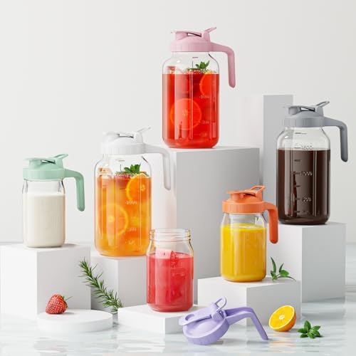JunVpic Breast Milk Pitcher, 32 oz Wide Mouth Glass Mason Jar with Lid - Image 6