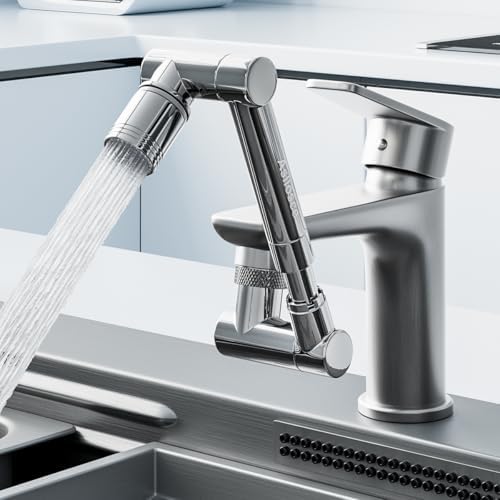 1440° swivel faucet extender, sink faucet aerator extender, swivel extendable filter, with 2 modes splash guard multi-functional universal mechanical arm suitable for kitchen/bathroom/toddlers - Image 2