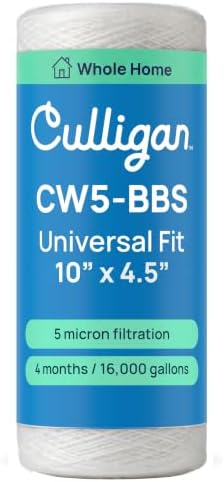 Culligan CW5-BBS Whole House Water Filter, 10 x 4.5 in, 5 Micron Extra Fine by CulliganWater