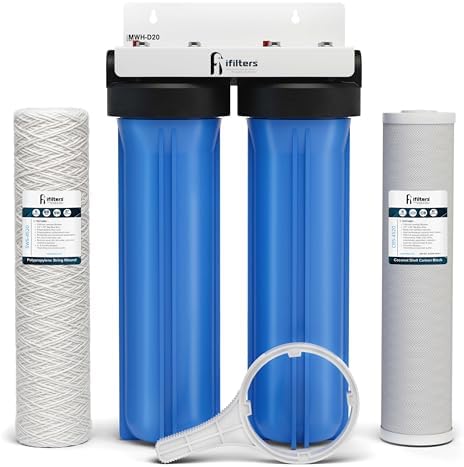 iFilters 4.5 x 20 2-Stage Sediment & Chlorine Whole House Filtration System by iFilters