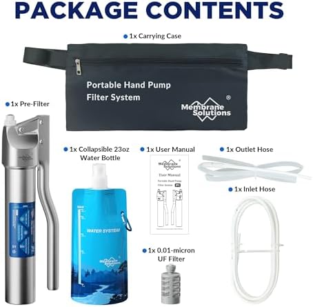 Membrane Solutions P1 Stainless Steel Hand Pump Water Filter - Image 4