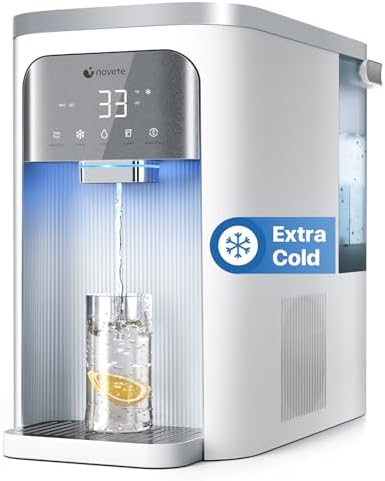 NOVETE Reverse Osmosis Water Filter Countertop, Cold Water Down to 33 ℉, NSF/ANSI 42/58 Certified, 4 : 1 Pure to Drain, 8-Stage UV RO Water Filtration System, CRF0A-QS, White by EasyCleanLessWater