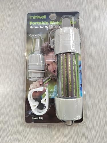 Miniwell Gravity Water Filter Straw - Ultralight, Versatile Hiker Filter with Bucket Connector (Grey) - Image 2