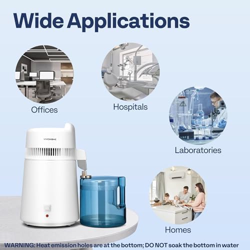 VIVOHOME 2 Pack Water Distiller Countertop 1.6 Gallon/6L 900W Distilled Water Machine with Smart Switch Purifier Filter for Home Office, White - Image 6