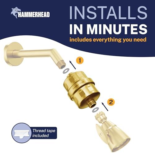 Hammerhead Metal Shower Head Filter, KDF-55 Removes Chlorine & Chemicals - Image 7