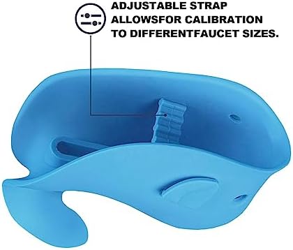 Baby Bathtub Faucet Cover, Faucet Cover Baby Bathtub Spout Cover, Bath Spout Protective Cover, Bathtub Safety Spout Guard, Baby Safety Protection Silicone Kit, Blue Whale Protector - Image 2