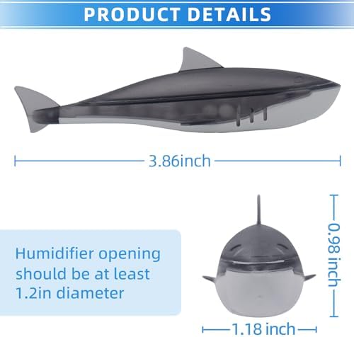 Humidfier Cleaner Fish for Humidifier & Fish Tank, 6 Pack Grey Shark - Image 3