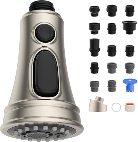 Hibbent cUPC Certified Kitchen Faucet Head Replacement with 15 Adapters by Hibbent