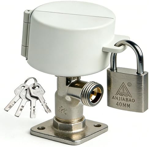 Outdoor Faucet Lock, Suitable for Garden faucets, Hose connectors and Water Pipes, preventing Outdoor Water Theft and Unauthorized use (White) - Image 3