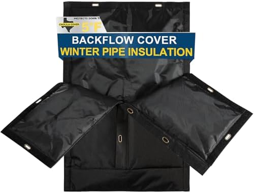 Insulated Backflow Preventer Cover, 24W x 36H in, Black by CholilaCover